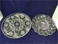 13.5" DIVIDED DISH AND DEVILED EGG PLATE