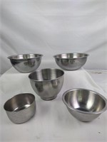 5 Stainless Mixing Bowls