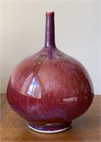 Flambe Signed Art Pottery Studio Vase