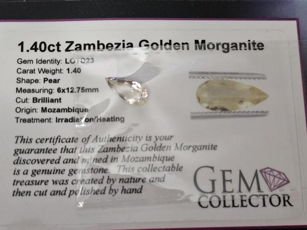 1.40ct Zambezia Golden Morganite