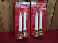 (2) 2-Pk 9 In Flickering LED Candles w/ Timer