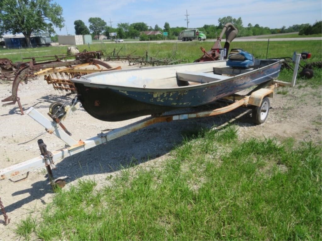 13' Aluminum Fishing Boat & Trailer