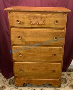 Vintage, maple, highboy dresser