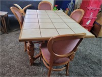 Kitchen Table w/Tile Top and  4 Chairs.