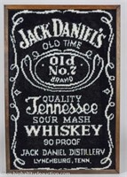 Jack Daniels Old No. 7 Framed Rug Bar Sign