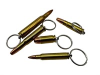 Lot Of 5 Bullet Key Chains