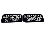 Pair NARCOTICS OFFICER Iron On Patches