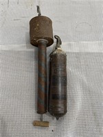 Antique Metal Sprayer + Brass  Fire Extinguisher