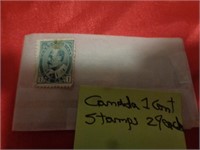 29 - CANADIAN ONE CENT STAMPS