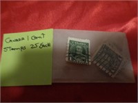 25 - CANADIAN ONE CENT STAMPS