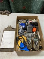 Small clip board, cell phones and miscellaneous