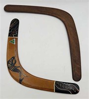 2 Wooden Hand-Made Returning Boomerangs