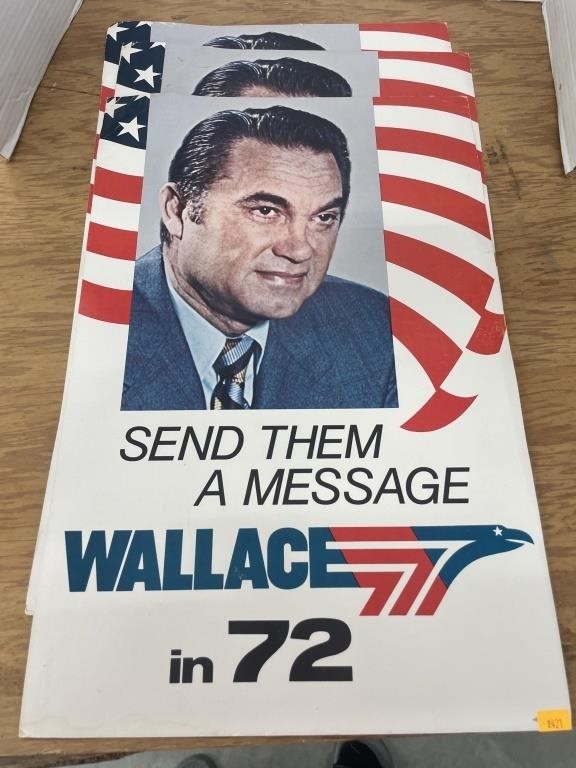 3 “Send them a message” Wallace political posters