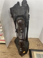 Carved African statue approx 23” tall