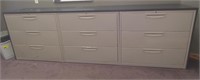 Office filing drawers 128"w 21"d 40.5"h