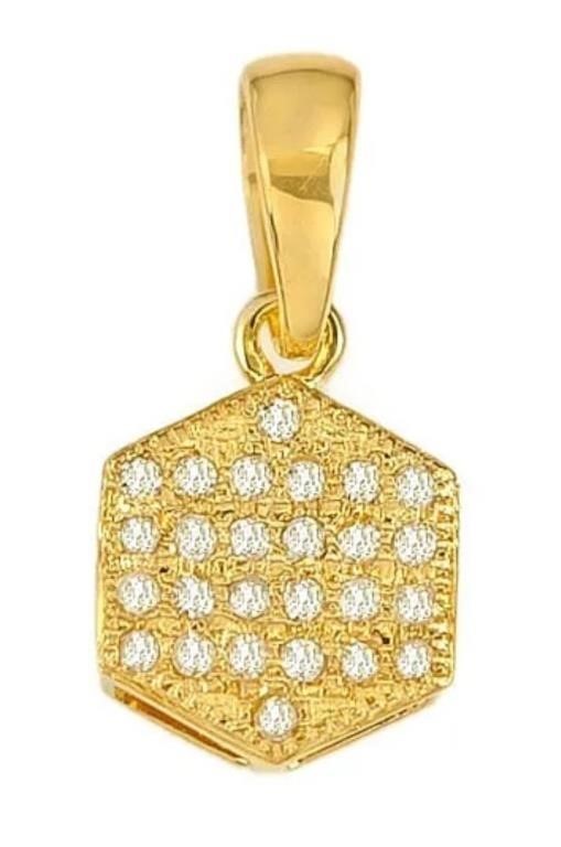 10k Yellow Gold Diamond Pendant