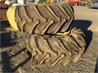 Set of (2) JD CTS Harvester Rims & Tires