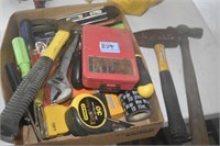 TOOL VARIETY,HAMMERS,DRILL BITS,TAPE MEASURE