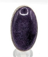 Sterling & Semi-Precious Purple Stone Ring
