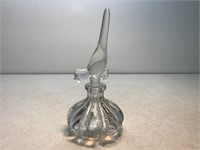 Perfume Bottle W/Bird Stopper, 7in Tall