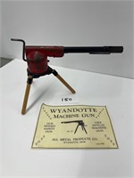 Wyandotte metal crank cannon toy machine gun