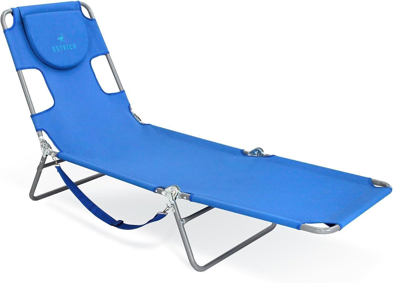 Chaise Pool  Sunbathing Chair for Tanning (Blue)