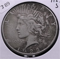 1923 S PEACE DOLLAR  VF