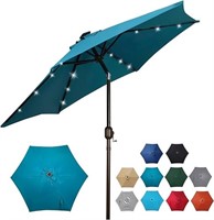 Blissun 7.5 Ft Solar Umbrella 18 Led Lighted
