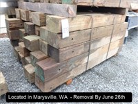 LOT, ASSORTED RECLAIMED GUARDRAIL POSTS (LENGTHS