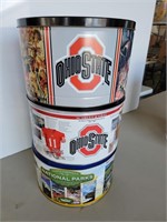 2 OH STATE COOKIE TINS & NATIONAL PARKS TIN