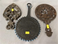 (3) Cast Iron Trivets