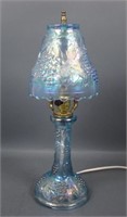 Signed Wetzel Ice Blue Grape and Cable Lamp