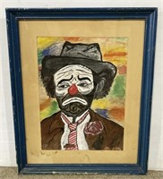 (RK) Don Landise Watercolor Clown Painting 18