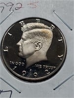 1992-S Clad Proof Kennedy Half Dollar