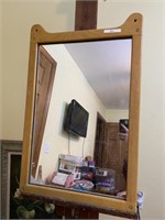 Vintage Wood Framed Mirror