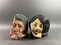 Vintage Bill Clinton & Monica Lewinsky Masks