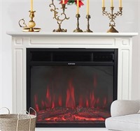 DACOM 29'' Wood Electric Fireplace Mantel-