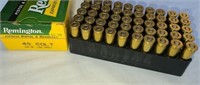One box of 45 long Colt ammo.