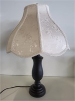 Table Lamp w/ Embroid Shade 25in Tall