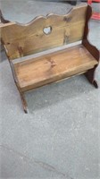 Estate..Childs wood Bench 27.5"W x 24"Tall ( We