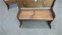 Estate..Childs wood Bench 27.5"W x 24"Tall ( We
