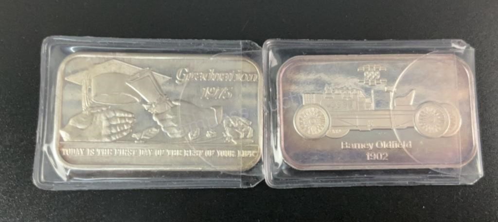 (2) 1oz Silver Bars