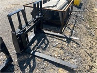 48" Kivel Skid Steer Walk Thru Pallet Forks 4200#