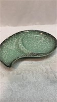 Vtg Sequoia Ware green splatter ashtray
