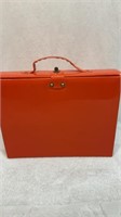 Vintage orange vinyl purse or case
