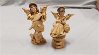 Vtg carved angel fugurines -Italy