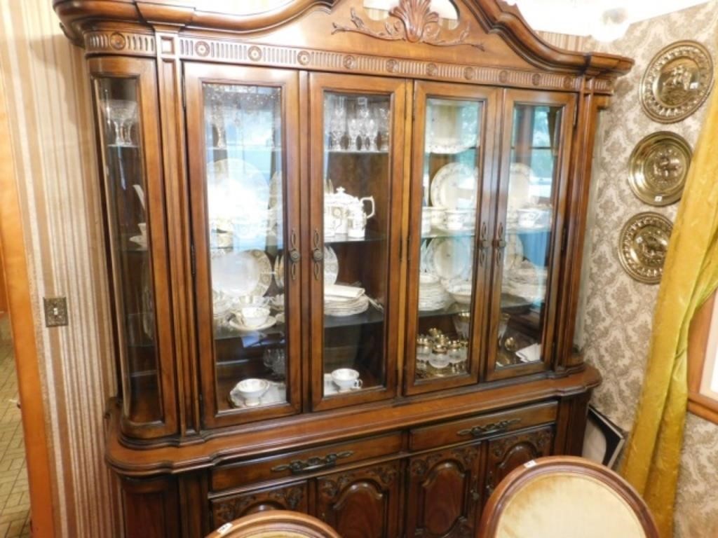 White Fine Furniture China Cabinet - 79" W x 91" T