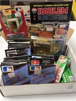 BOX LOT MLB BASEBALL BUTTONS COINS AND OTHER