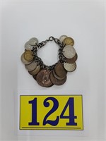 Foreign Coin Ladies Bracelet - 20 Coins