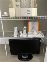 Computer Monitor and Phones